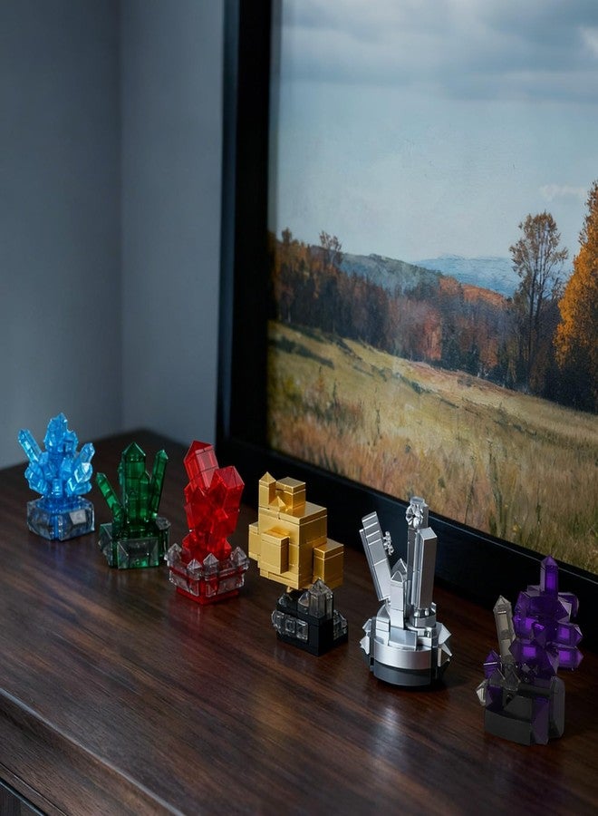 Oeasic Geology Crystal Building Set for Adults, 564PCS Model Collection Kit with 6 Minerals - Elegant Home & Office Decoration, Creative Desk Display & Thoughtful Gift for Men and Women - Image 4